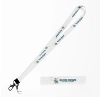 Thumbnail for Cartoon Hiller OH-23B Raven lanyard - white