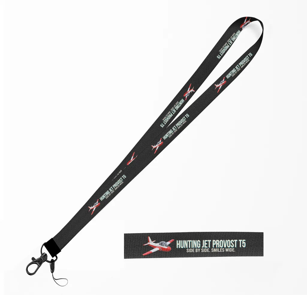 Cartoon Hunting Jet Provost T5 lanyard - black