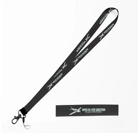 Cartoon Piper PA-32R Saratoga Lanyard & ID Holders