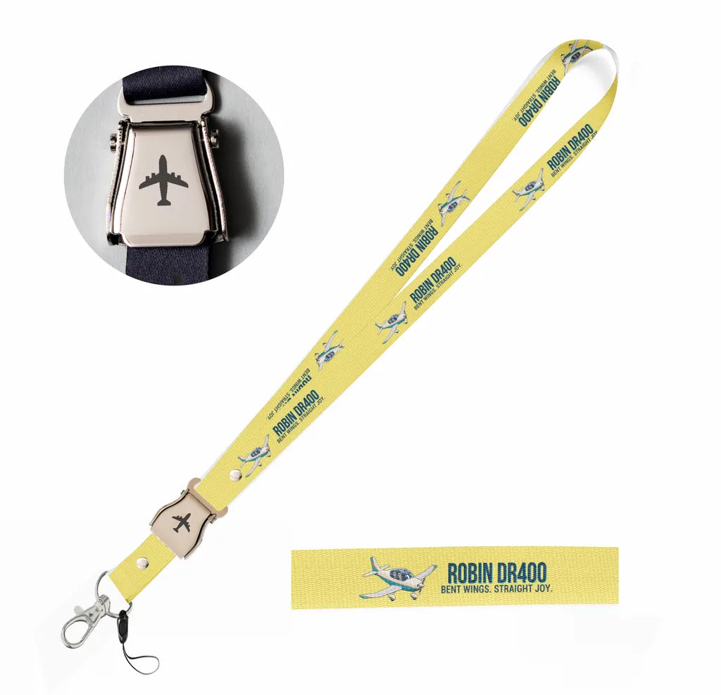Cartoon Robin DR400 seat belt lanyard - yellow