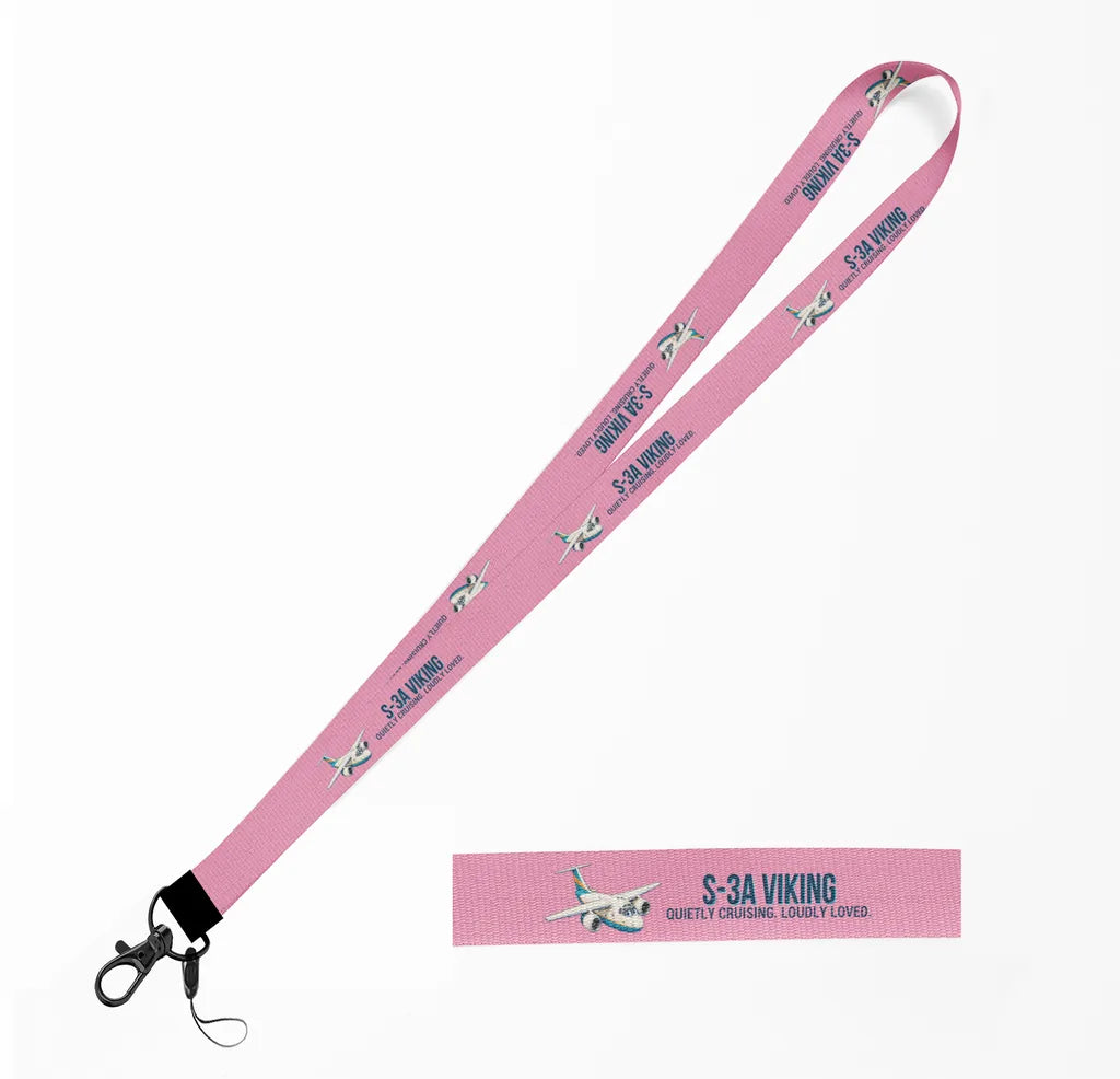 Cartoon S-3A Viking lanyard - pink
