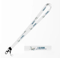 Thumbnail for Cartoon S-3A Viking lanyard - white