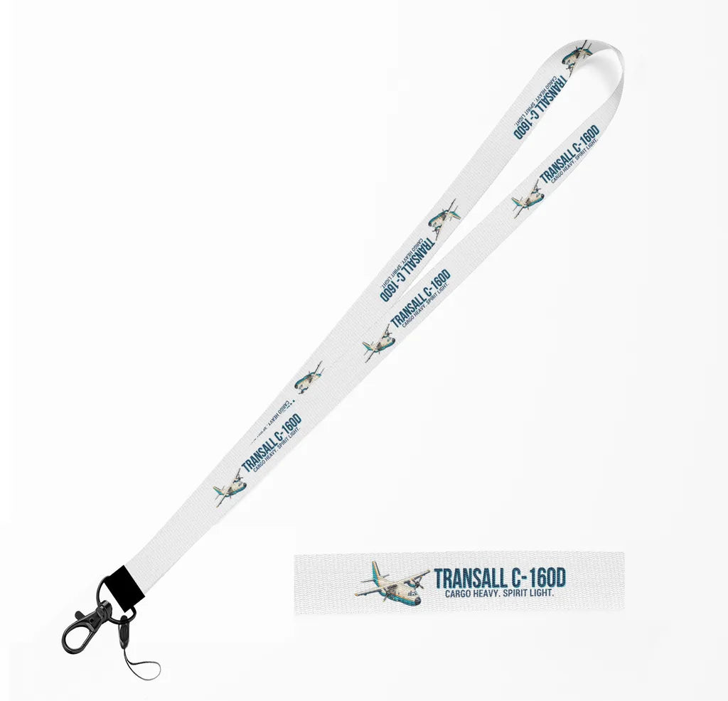 Cartoon Transall C-160D lanyard - white