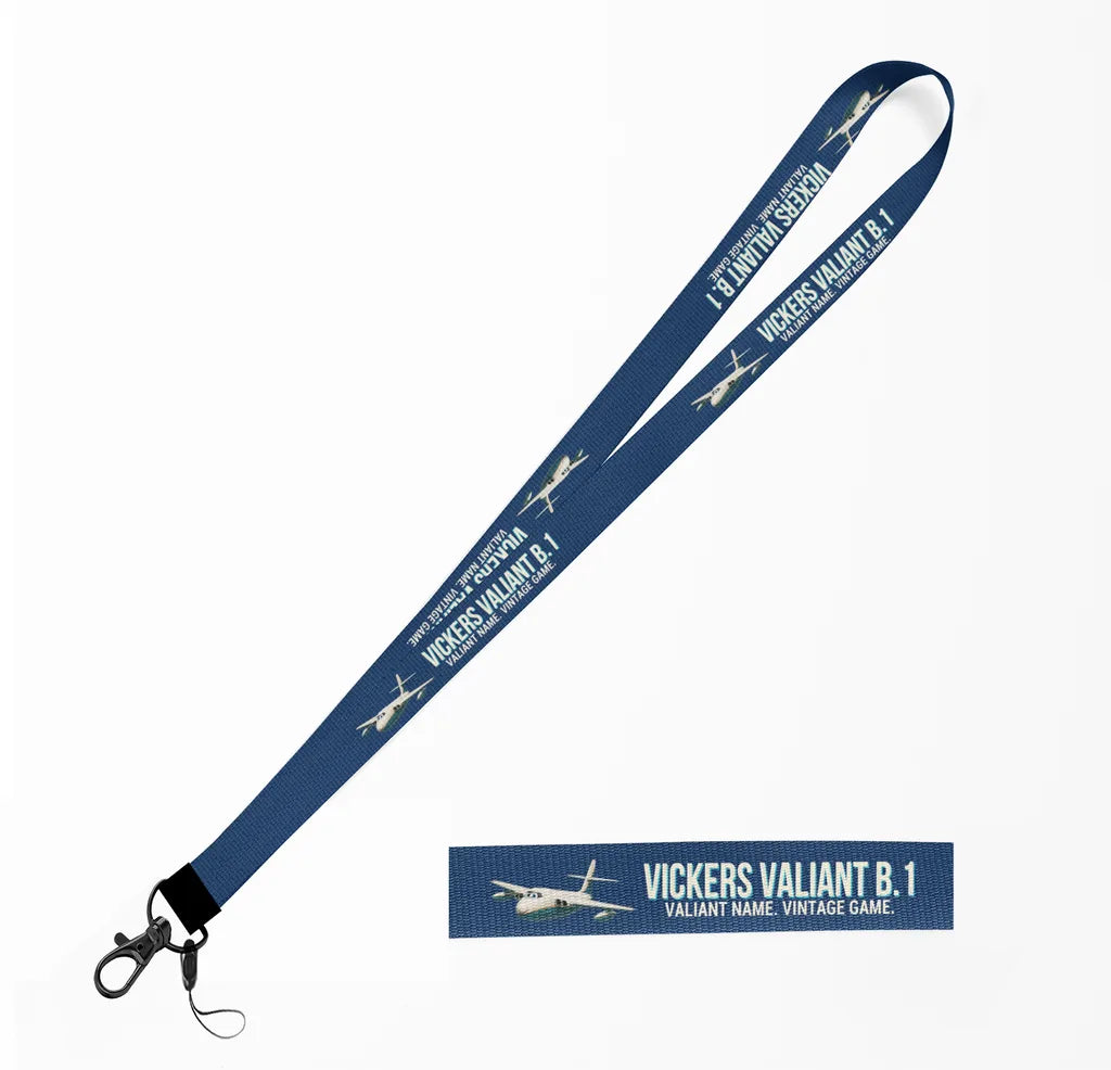 Cartoon Vickers VALIANT B.1 lanyard - dark blue
