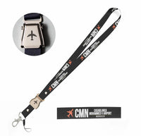 Thumbnail for Casablanca Mohammed V International Airport (CMN) seat belt lanyard - black