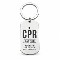 Thumbnail for Casper–Natrona County International Airport CPR - Key Chain - Original Design - Silver