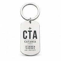 Thumbnail for Catania-Fontanarossa Airport CTA - Key Chain - Original Design - Silver