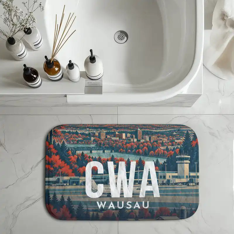 Central Wisconsin Airport (CWA) bath mat