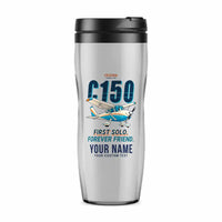 Thumbnail for Cessna 150M - Cartoon + Name - Plastic (No Holder) - Light Gray