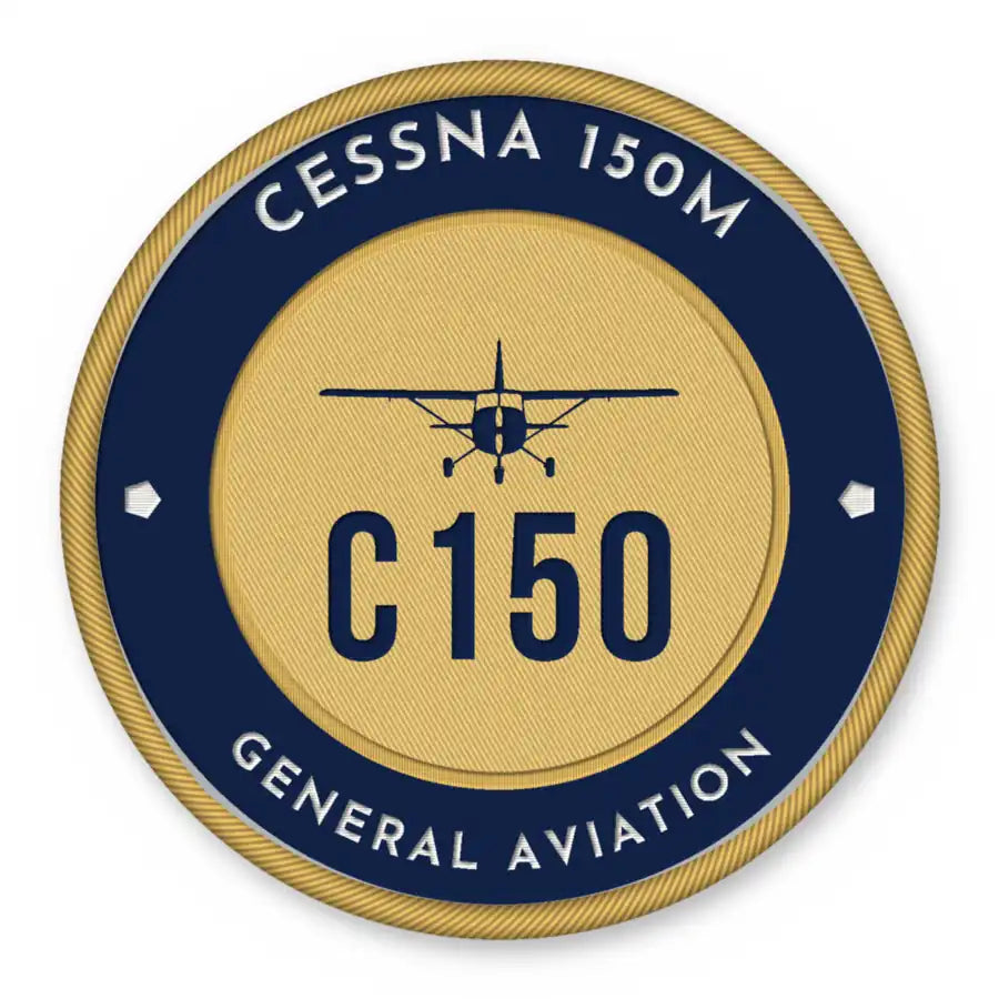 Cessna 150M Patches - Circle - Navy Gold