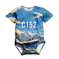 Thumbnail for Cessna 152 3D All-Over Print Clothing - Baby Bodysuit - 3D + Name