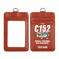 Thumbnail for Cessna 152 - Cartoon - ID Card Holder - Light Brown + Name
