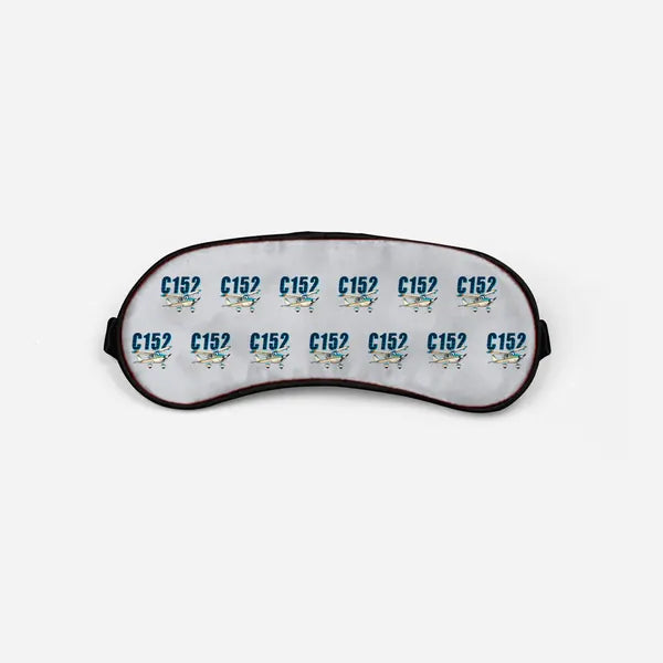 Cessna 152 - Cartoon Pattern - Sleep Mask - Light Gray