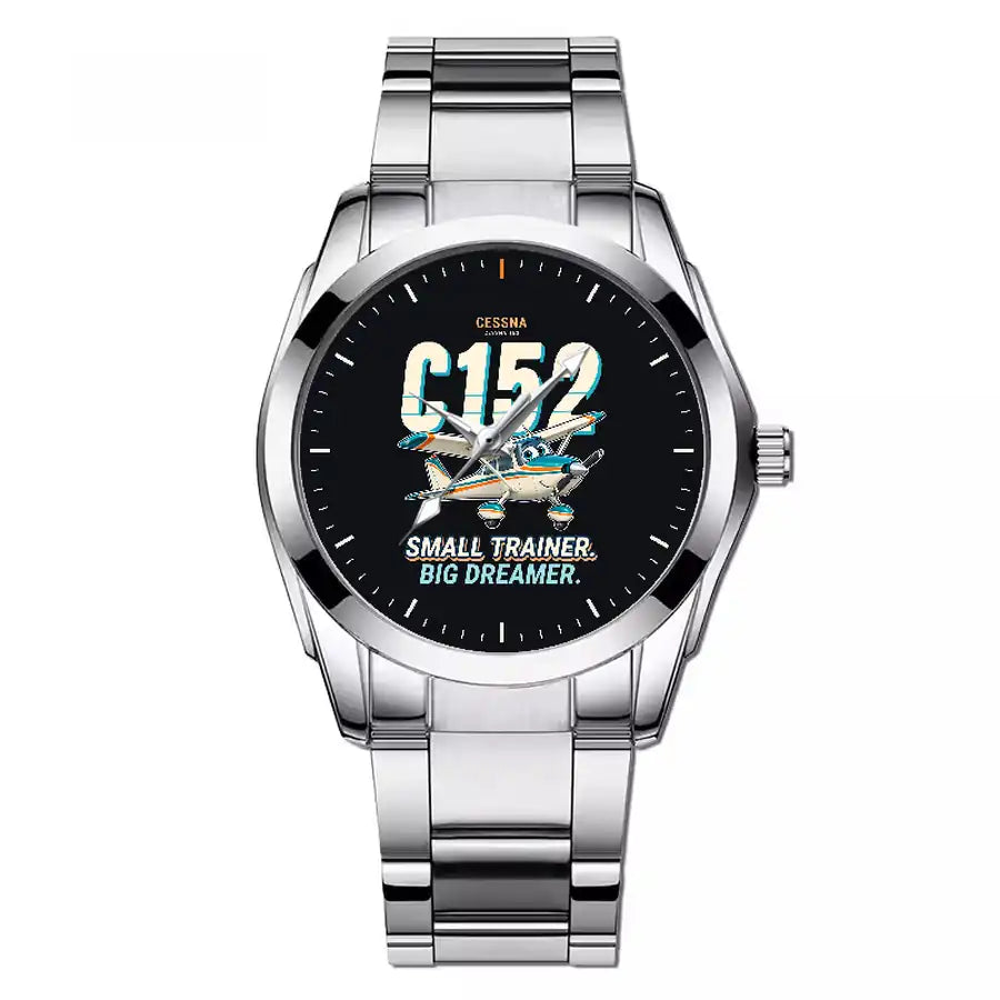 Cessna 152 - Cartoon - Stainless Steel Band - For Men