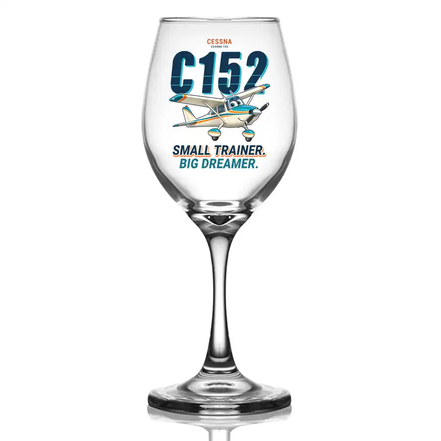 Cessna 152 - Cartoon - Wine Glass