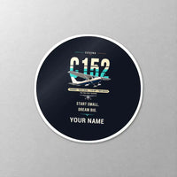 Thumbnail for Cessna 152 - Original + Name - Circle Sticker - Close-up
