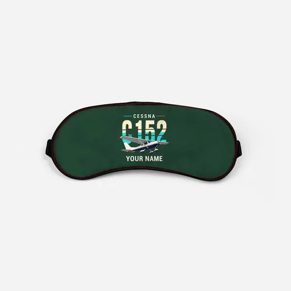 Cessna 152 - Original + Name - Sleep Mask - Dark Green