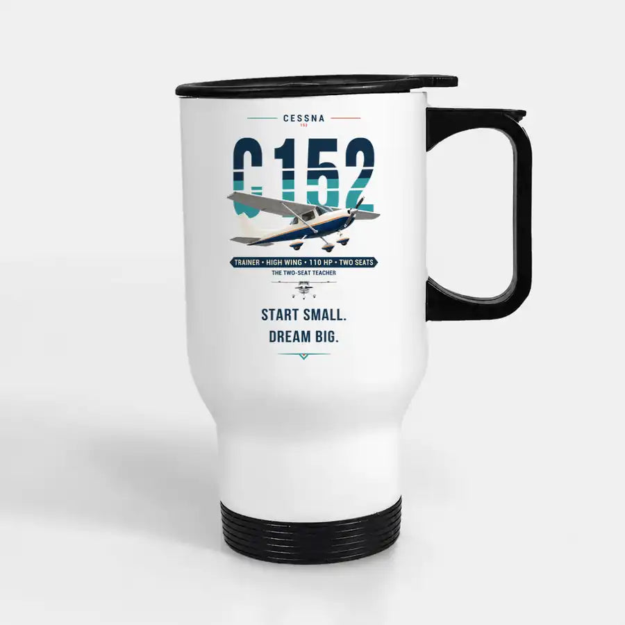 Cessna 152 - Original - Stainless Steel with Holder - White