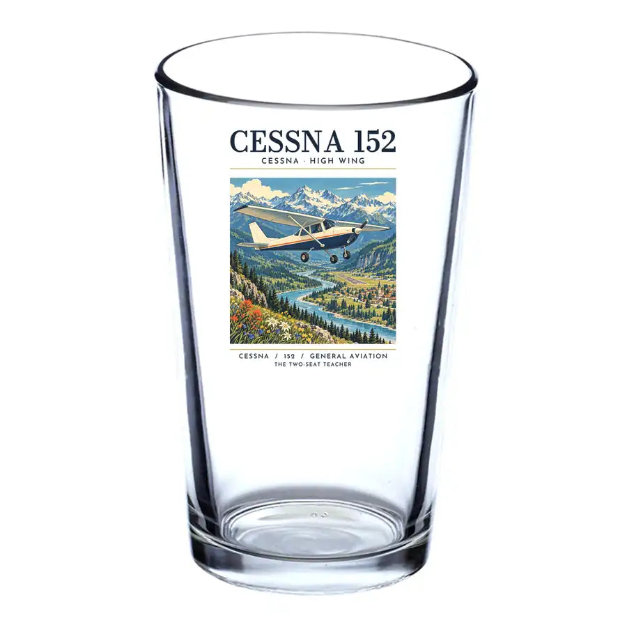 Cessna 152 - Poster - Beer & Water Glass