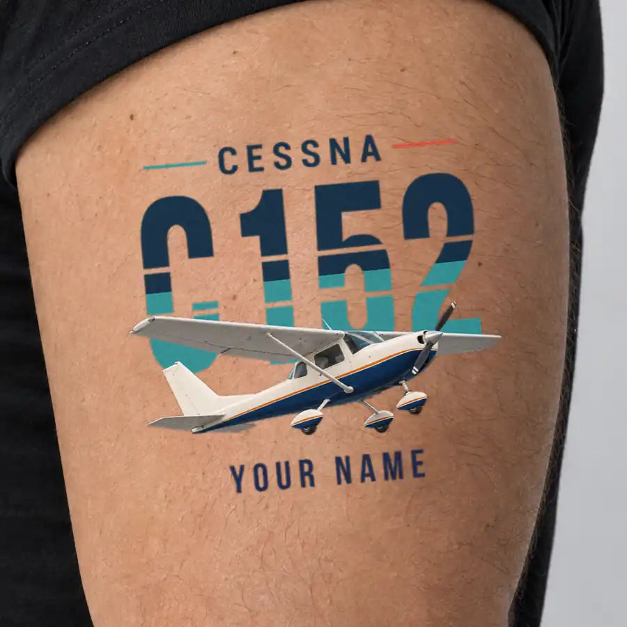 Cessna 152 - Tattoo - Original + Name - Man