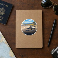 Thumbnail for Cessna 162 Skycatcher - 3D + Name - Circle Sticker - Notebook