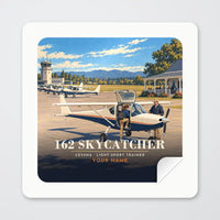 Thumbnail for Cessna 162 Skycatcher - 3D + Name - Square Sticker - Peel