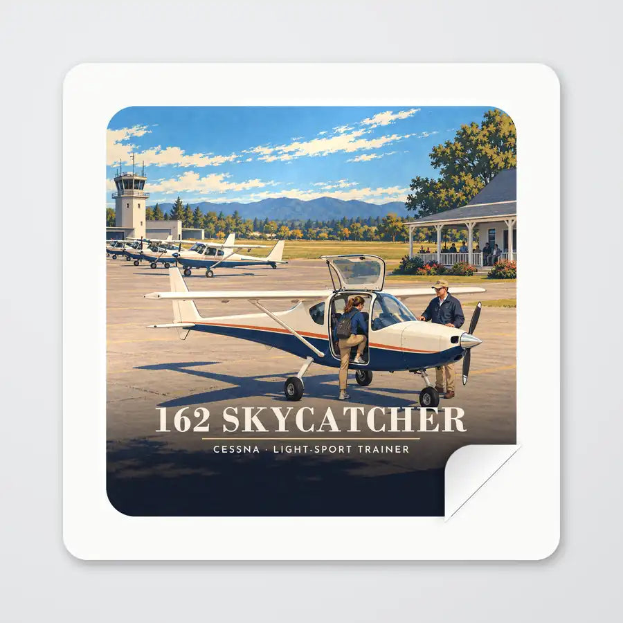 Cessna 162 Skycatcher - 3D - Square Sticker - Peel