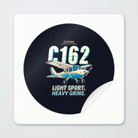 Thumbnail for Cessna 162 Skycatcher - Cartoon - Circle Sticker - Peel