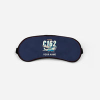Thumbnail for Cessna 162 Skycatcher - Cartoon + Name - Sleep Mask - Navy Blue