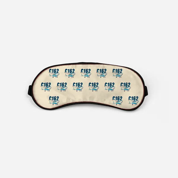 Cessna 162 Skycatcher - Cartoon Pattern - Sleep Mask - Beige