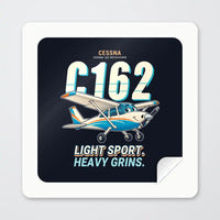 Thumbnail for Cessna 162 Skycatcher - Cartoon - Square Sticker - Peel