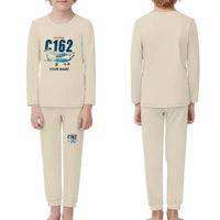 Thumbnail for Cessna 162 Skycatcher - Children Pajamas - Cartoon Chest + Name - Beige
