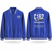 Thumbnail for Cessna 162 Skycatcher Stylish Jackets - Baseball Collar - Original - Royal Blue