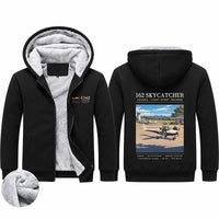 Thumbnail for Cessna 162 Skycatcher Zipped Sweatshirts - Poster - Black