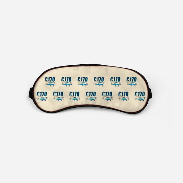 Cessna 170B - Cartoon Pattern - Sleep Mask - Beige