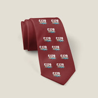 Thumbnail for Cessna 170B - Cartoon Pattern - Tie - Dark Red
