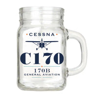 Thumbnail for Cessna 170B - Heritage - Cocktail Glass (Mason Jar)