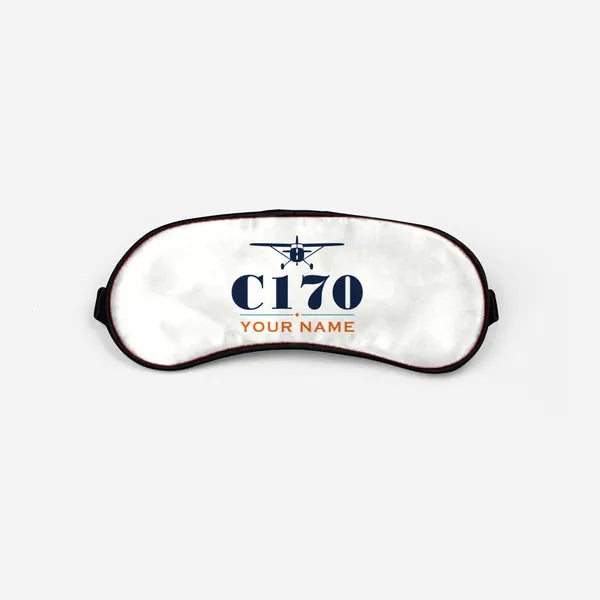 Cessna 170B - Heritage + Name - Sleep Mask - White