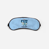 Thumbnail for Cessna 172 Skyhawk - Cartoon + Name - Sleep Mask - Light Blue