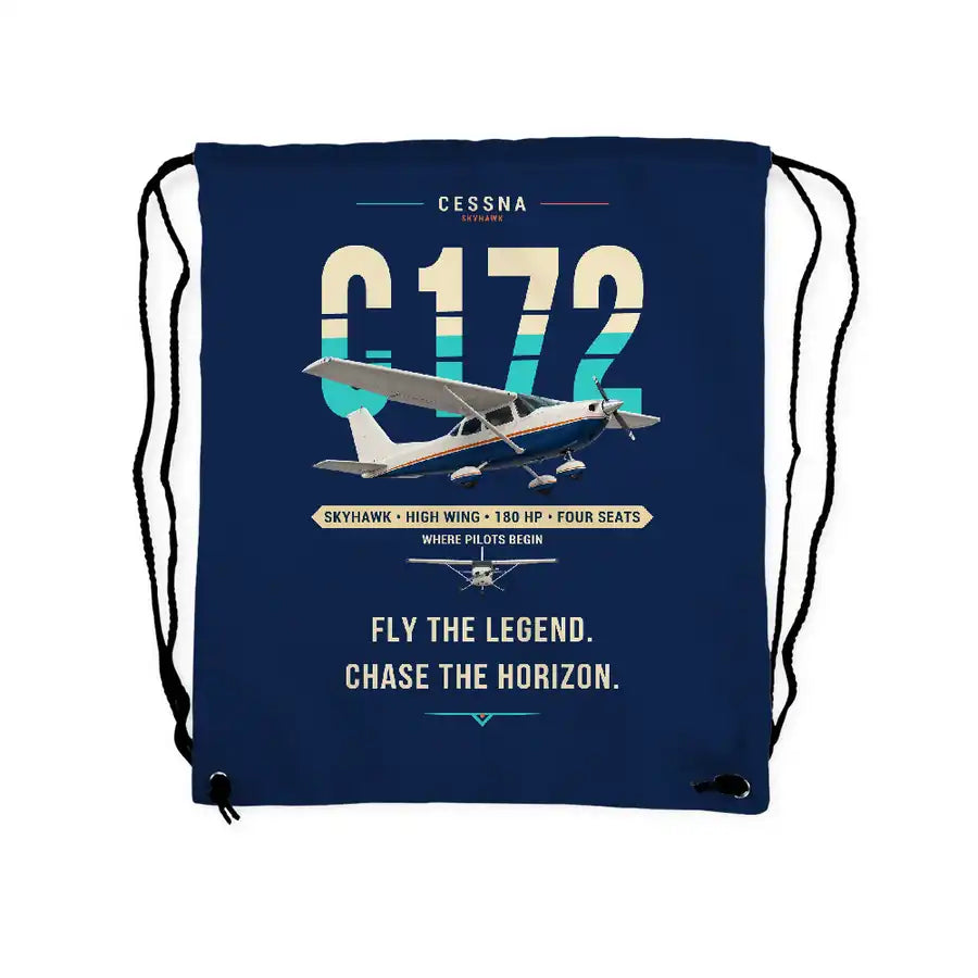 Cessna 172 Skyhawk - Drawstring Bag - Original - Dark Blue