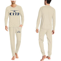 Thumbnail for Cessna 172 Skyhawk - Men Pajamas - Heritage Chest - Beige