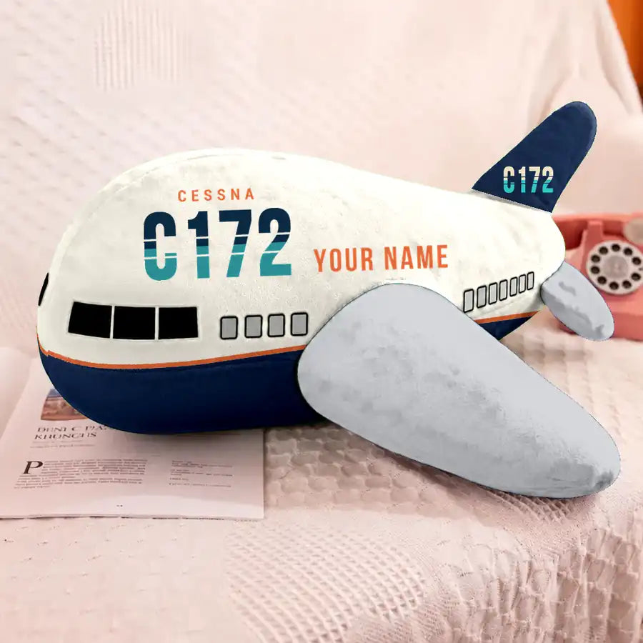 Cessna 172 Skyhawk - Original + Name - Airplane Pillow