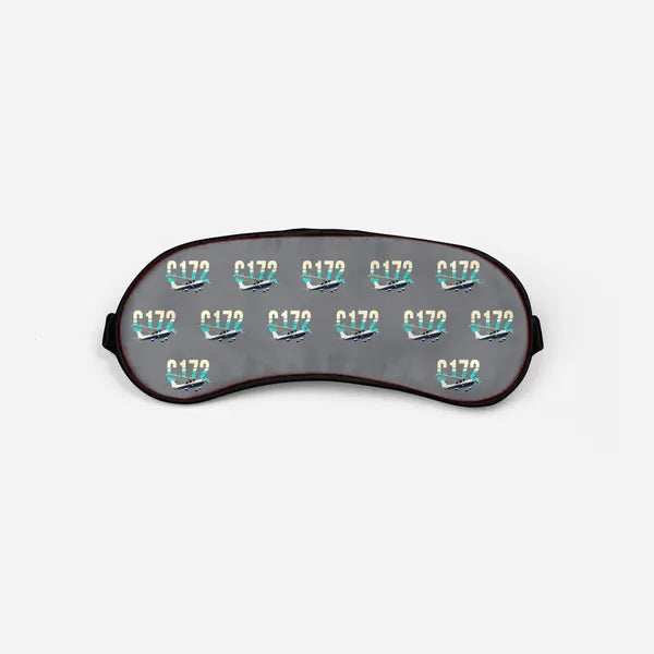 Cessna 172 Skyhawk - Original Pattern - Sleep Mask - Gray