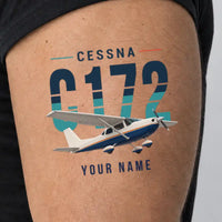Thumbnail for Cessna 172 Skyhawk - Tattoo - Original + Name - Man