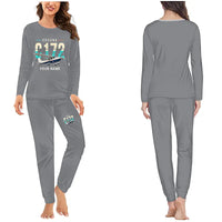Thumbnail for Cessna 172 Skyhawk - Women Pajamas - Original Chest + Name - Gray