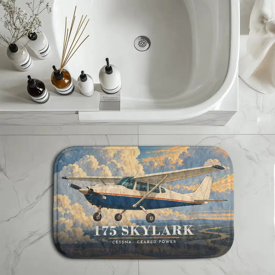 Cessna 175 Skylark - 3D - Bath Mat