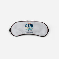 Thumbnail for Cessna 175 Skylark - Cartoon + Name - Sleep Mask - Light Gray
