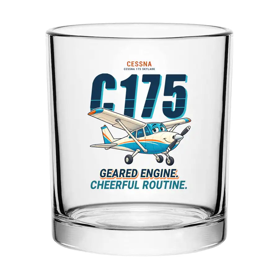 Cessna 175 Skylark - Cartoon - Special Whiskey Glass