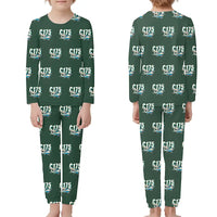Thumbnail for Cessna 175 Skylark - Children Pajamas - Cartoon Pattern - Dark Green