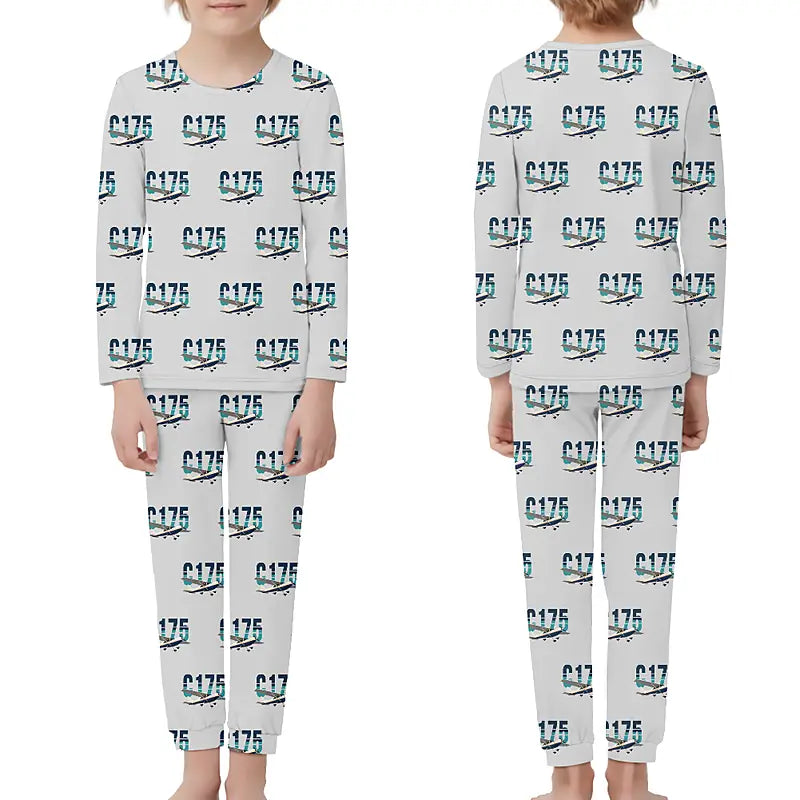 Cessna 175 Skylark - Children Pajamas - Original Pattern - Light Gray